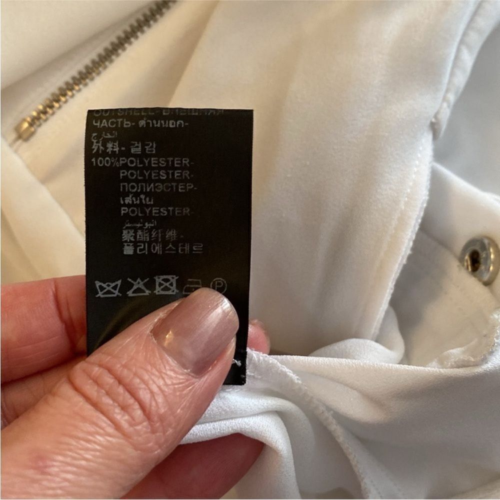 The Kooples White/ light blue Blazer blouse with Zipper Detail, XS - Picture 9 of 10